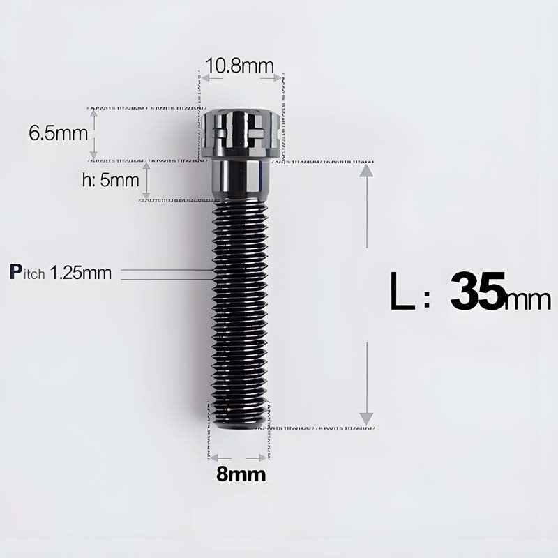 M8x15-45mm Split-Type Titanium Bolts For Bibi Handlebar Base Of Motorcycles & Electric Scooters