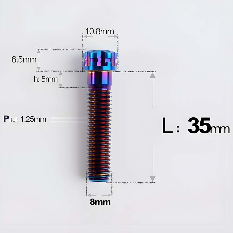 M8x15-45mm Split-Type Titanium Bolts For Bibi Handlebar Base Of Motorcycles & Electric Scooters