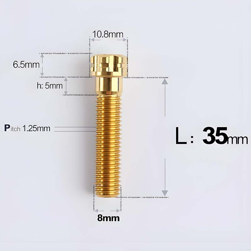 M8x15-45mm Split-Type Titanium Bolts For Bibi Handlebar Base Of Motorcycles & Electric Scooters