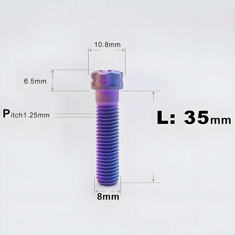 M8x15-45mm Split-Type Titanium Bolts For Bibi Handlebar Base Of Motorcycles & Electric Scooters