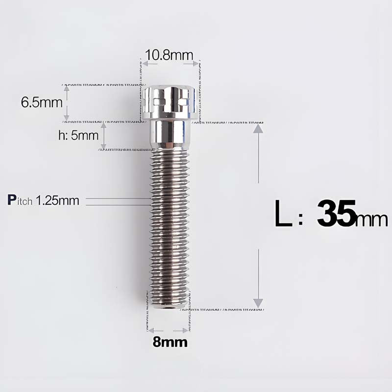M8x15-45mm Split-Type Titanium Bolts For Bibi Handlebar Base Of Motorcycles & Electric Scooters