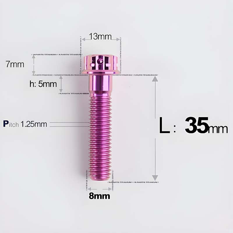M8x10-120mm T40 Torx Titanium Bolts for Motorcycle