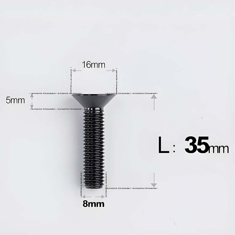 M8x16-85mm Titanium Flat Head Countersunk Bolts For E-bike and Motorcycle