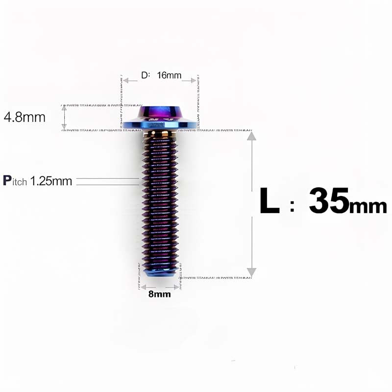 M8x15-50mm Titanium Torx T40 Bolts for Motorcycle