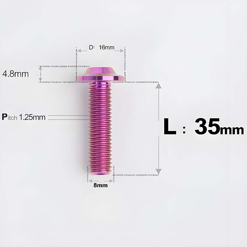 M8x15-50mm Titanium Torx T40 Bolts for Motorcycle