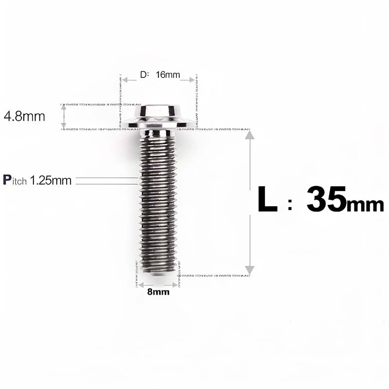 M8x15-50mm Titanium Torx T40 Bolts for Motorcycle