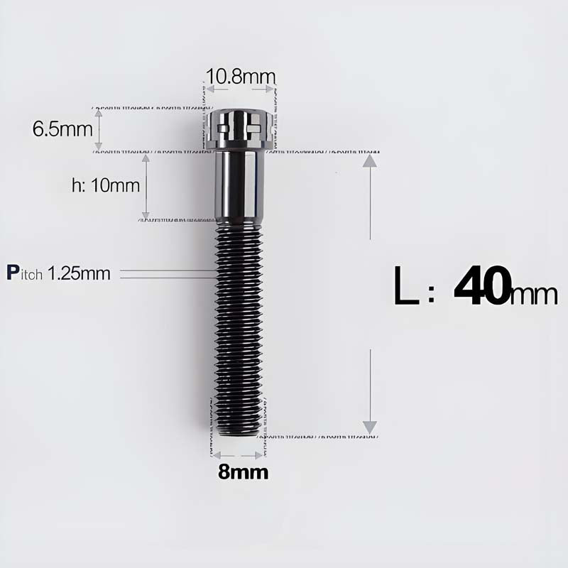 M8x15-45mm Split-Type Titanium Bolts For Bibi Handlebar Base Of Motorcycles & Electric Scooters