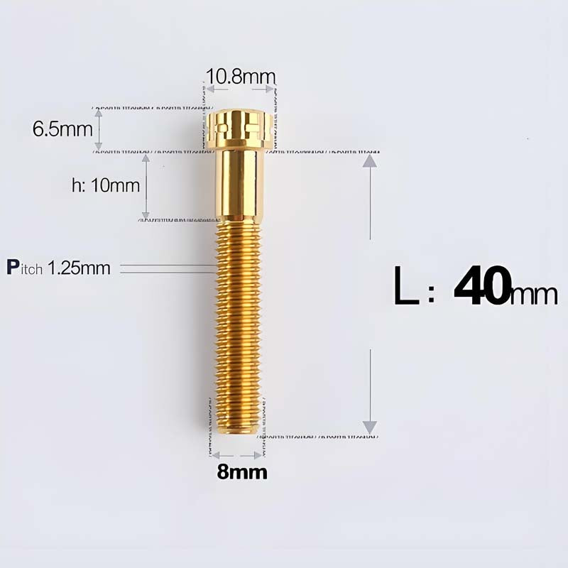 M8x15-45mm Split-Type Titanium Bolts For Bibi Handlebar Base Of Motorcycles & Electric Scooters