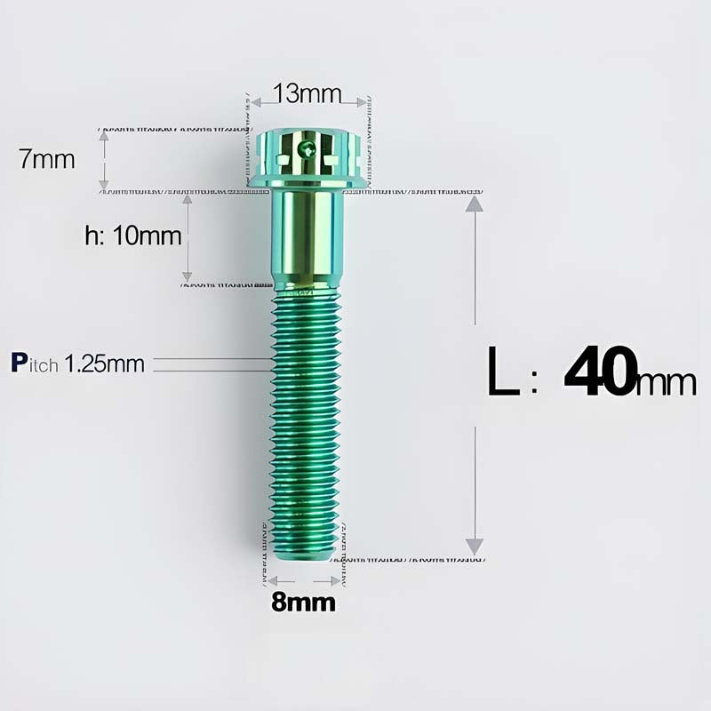 M8x10-120mm T40 Torx Titanium Bolts for Motorcycle