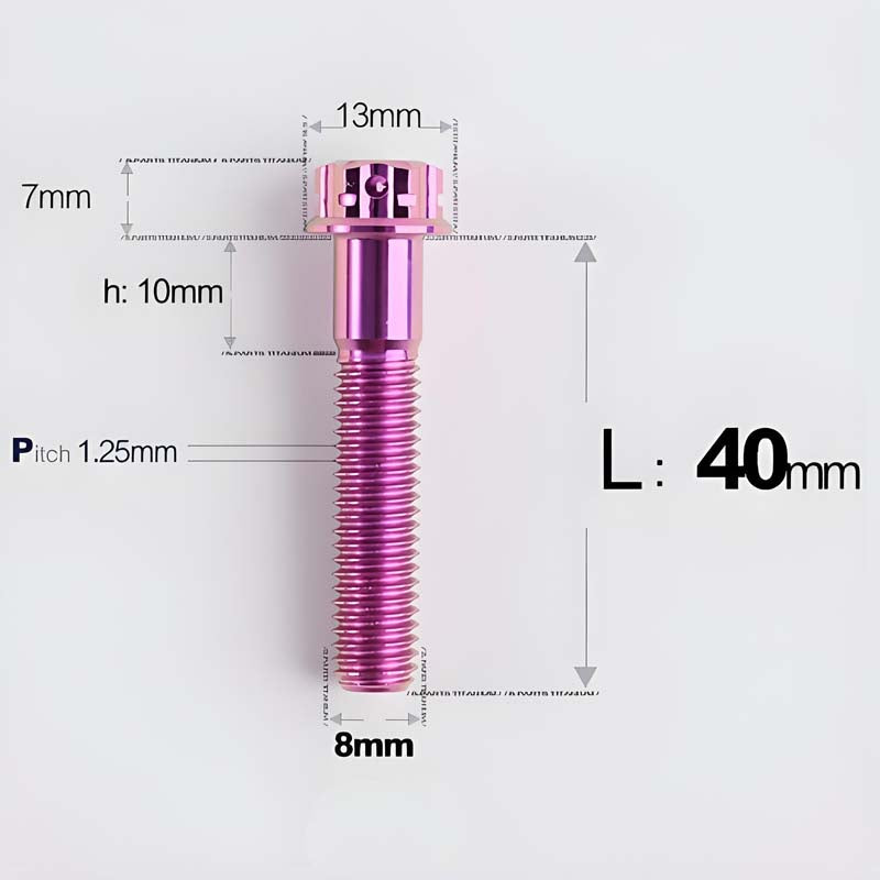 M8x10-120mm T40 Torx Titanium Bolts for Motorcycle