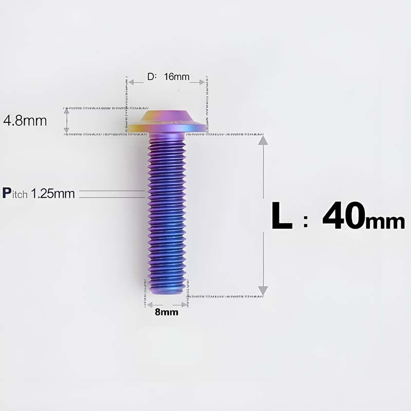 M8x15-50mm Titanium Torx T40 Bolts for Motorcycle