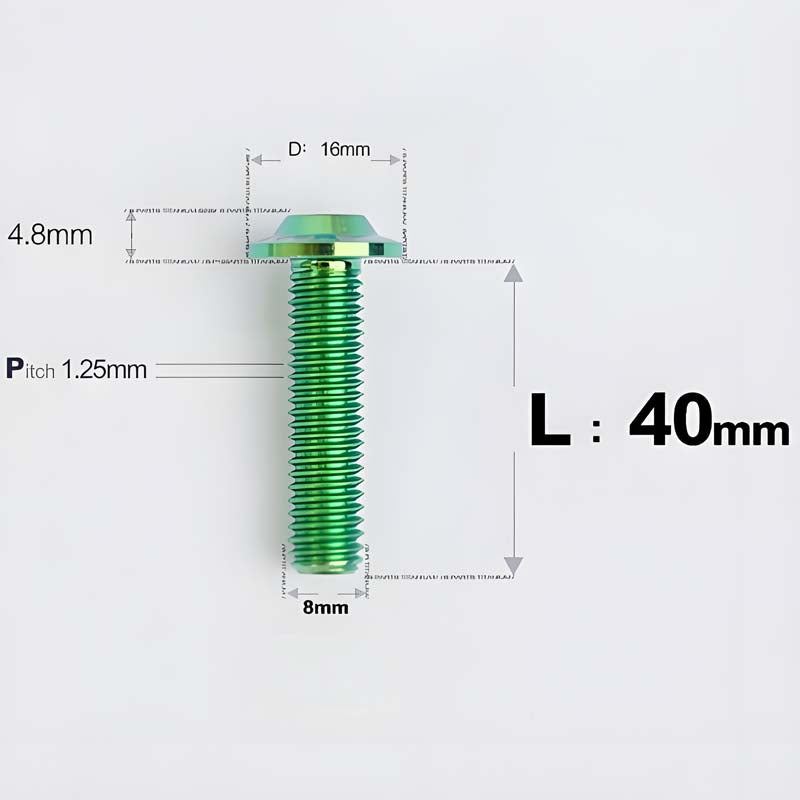M8x15-50mm Titanium Torx T40 Bolts for Motorcycle