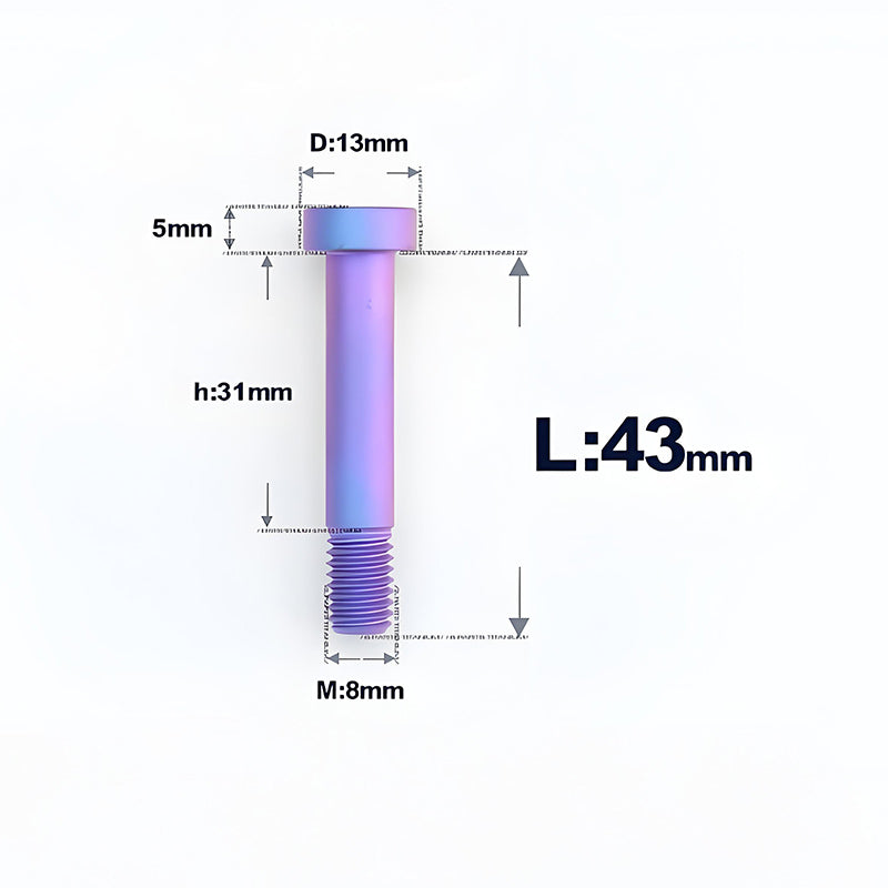 M8x35/40/43mm Titanium Shock Bolts for Santa Cruz Bicycle Frames