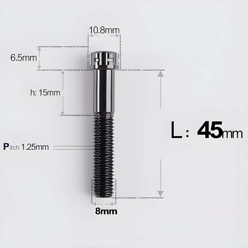 M8x15-45mm Split-Type Titanium Bolts For Bibi Handlebar Base Of Motorcycles & Electric Scooters