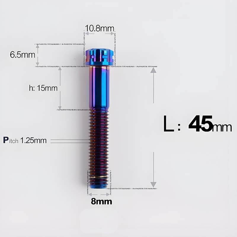 M8x15-45mm Split-Type Titanium Bolts For Bibi Handlebar Base Of Motorcycles & Electric Scooters