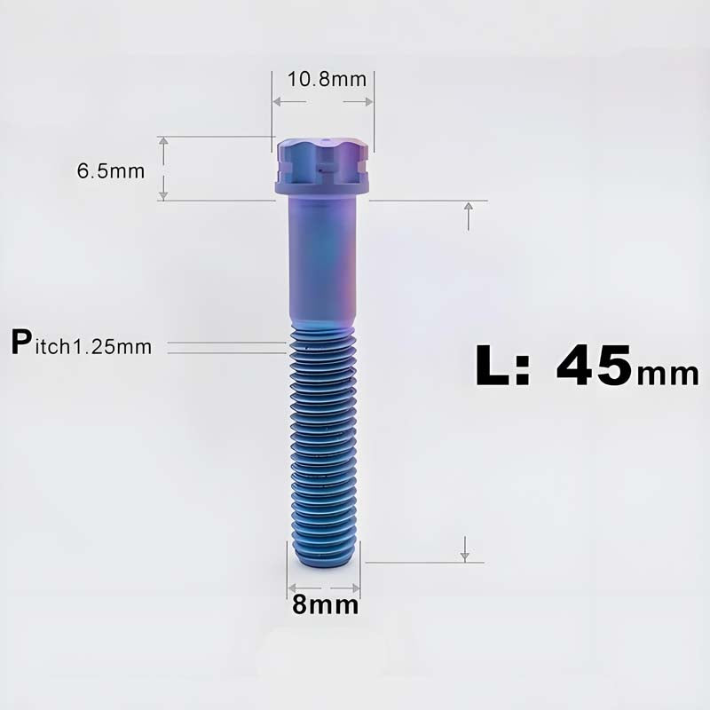 M8x15-45mm Split-Type Titanium Bolts For Bibi Handlebar Base Of Motorcycles & Electric Scooters