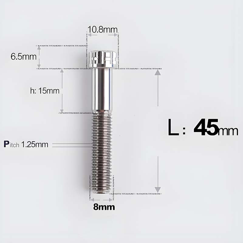 M8x15-45mm Split-Type Titanium Bolts For Bibi Handlebar Base Of Motorcycles & Electric Scooters