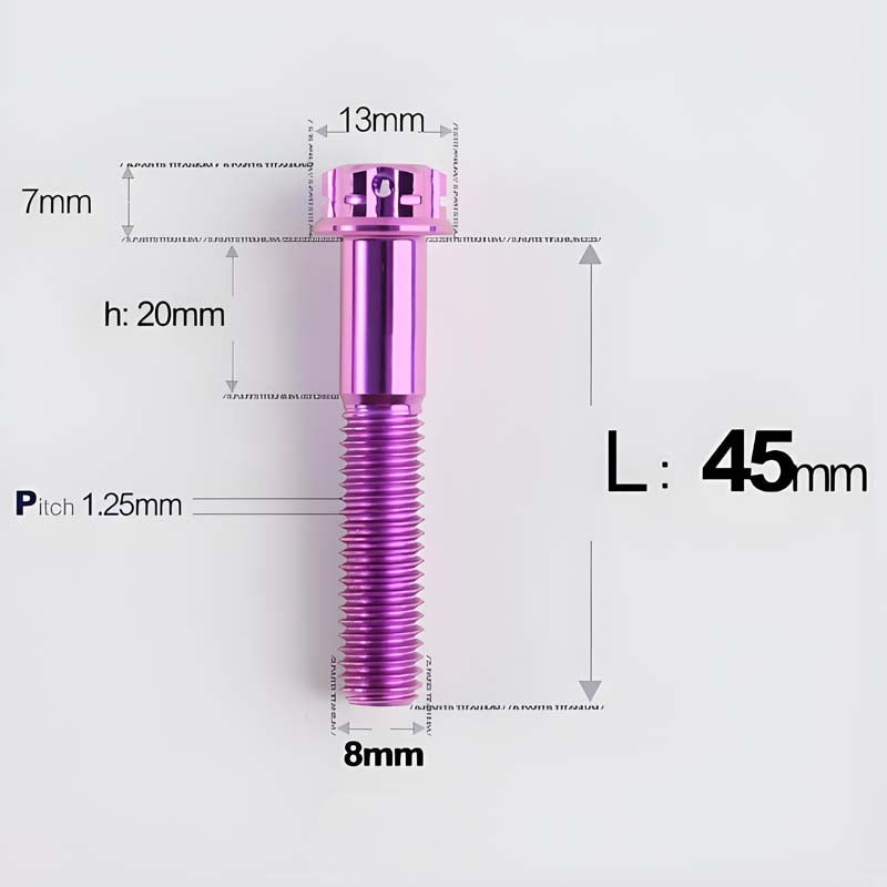 M8x10-120mm T40 Torx Titanium Bolts for Motorcycle