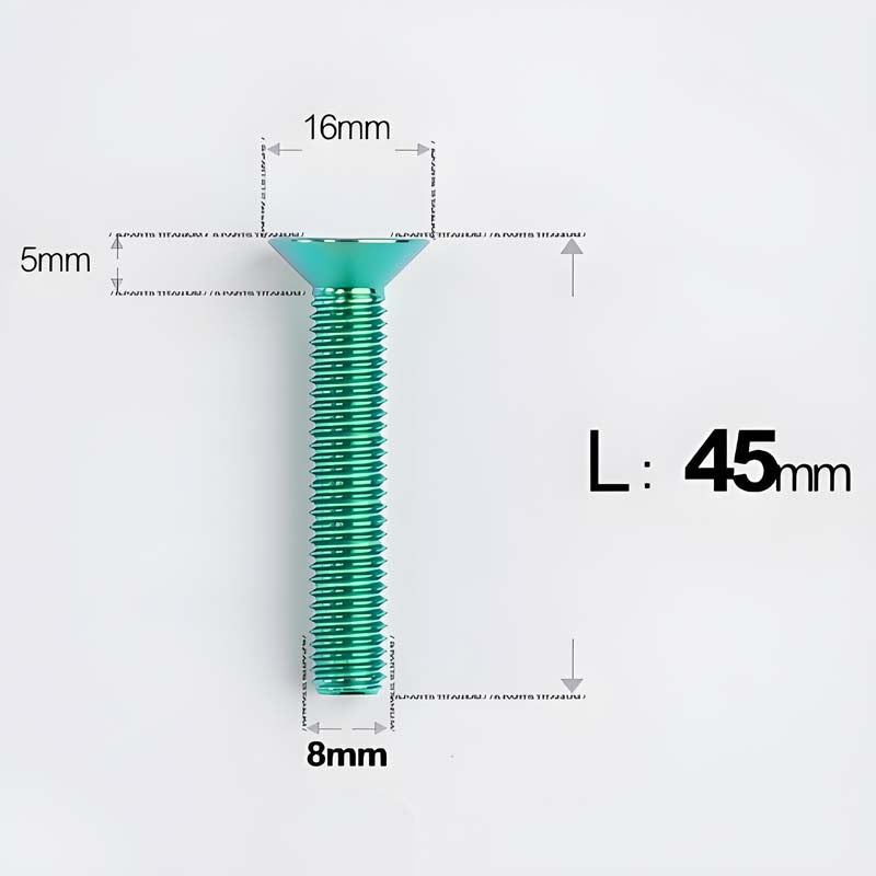 M8x16-85mm Titanium Flat Head Countersunk Bolts For E-bike and Motorcycle