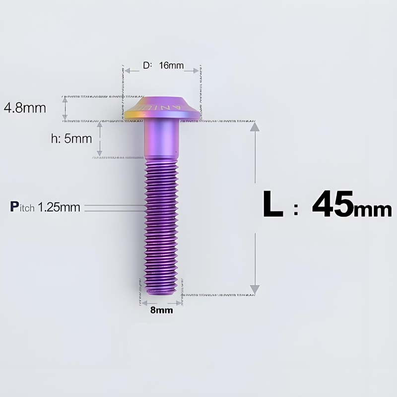 M8x15-50mm Titanium Torx T40 Bolts for Motorcycle