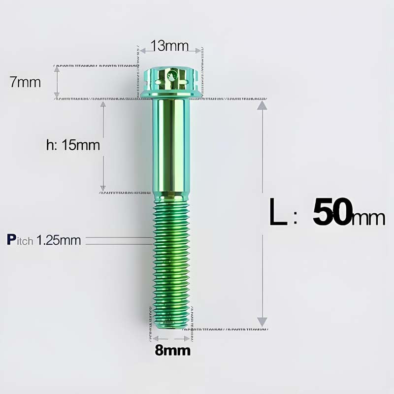 M8x10-120mm T40 Torx Titanium Bolts for Motorcycle