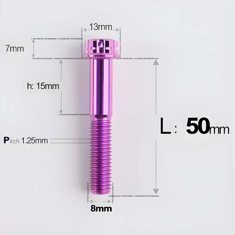 M8x10-120mm T40 Torx Titanium Bolts for Motorcycle
