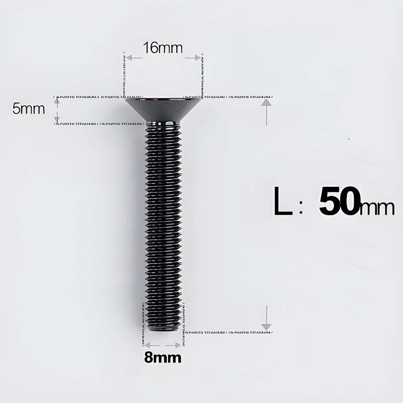 M8x16-85mm Titanium Flat Head Countersunk Bolts For E-bike and Motorcycle