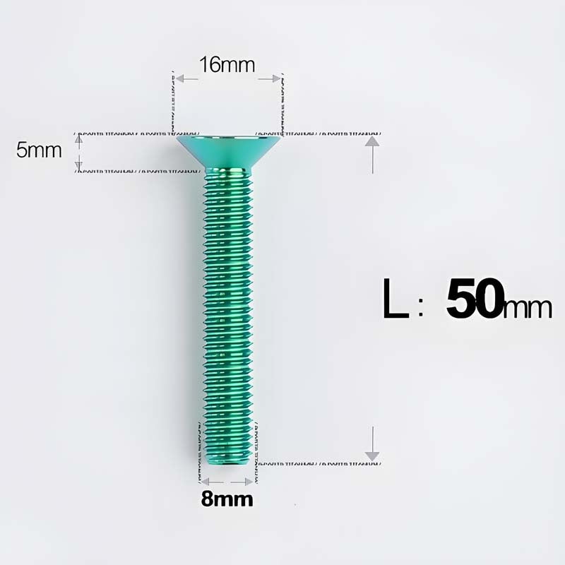 M8x16-85mm Titanium Flat Head Countersunk Bolts For E-bike and Motorcycle