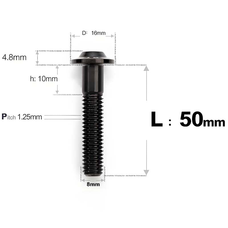 M8x15-50mm Titanium Torx T40 Bolts for Motorcycle