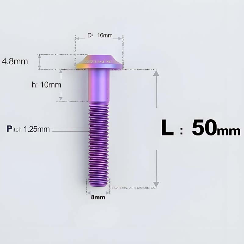M8x15-50mm Titanium Torx T40 Bolts for Motorcycle