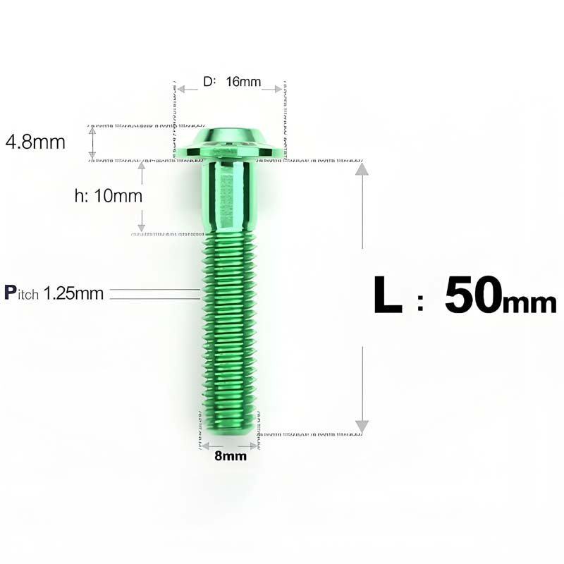 M8x15-50mm Titanium Torx T40 Bolts for Motorcycle
