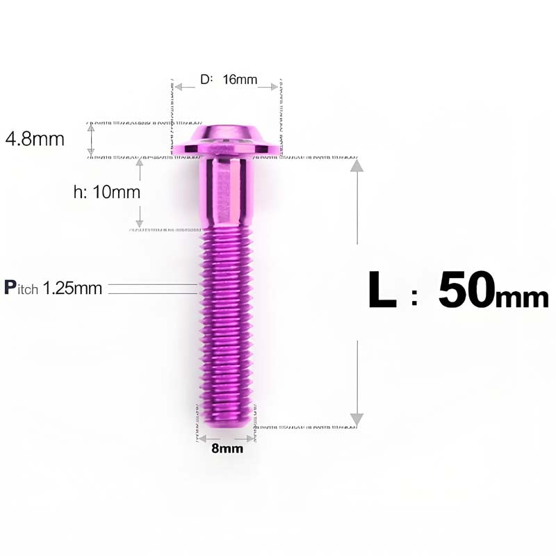 M8x15-50mm Titanium Torx T40 Bolts for Motorcycle