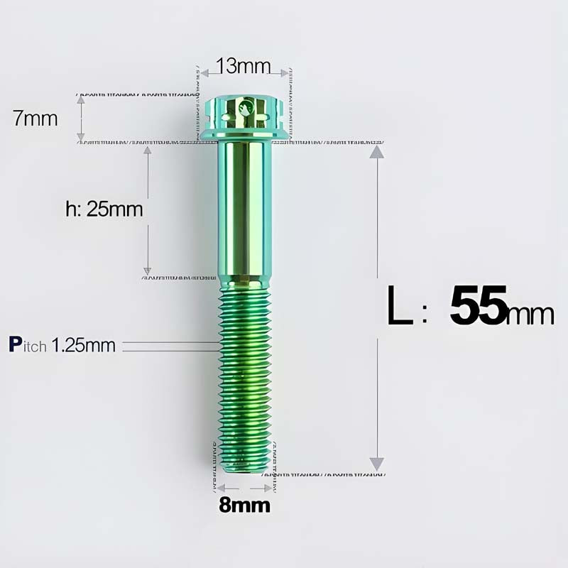 M8x10-120mm T40 Torx Titanium Bolts for Motorcycle