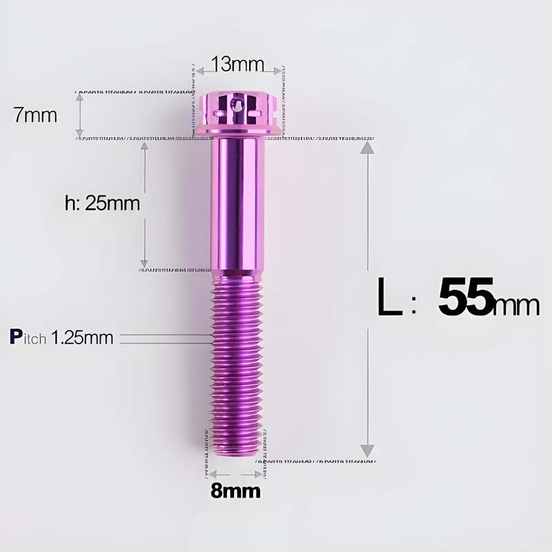 M8x10-120mm T40 Torx Titanium Bolts for Motorcycle