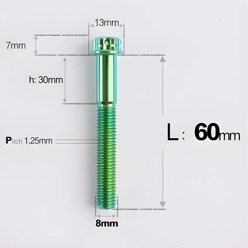 M8x10-120mm T40 Torx Titanium Bolts for Motorcycle