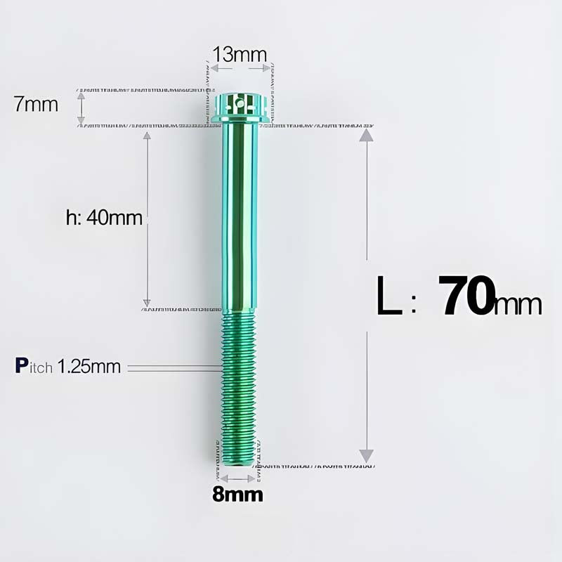 M8x10-120mm T40 Torx Titanium Bolts for Motorcycle