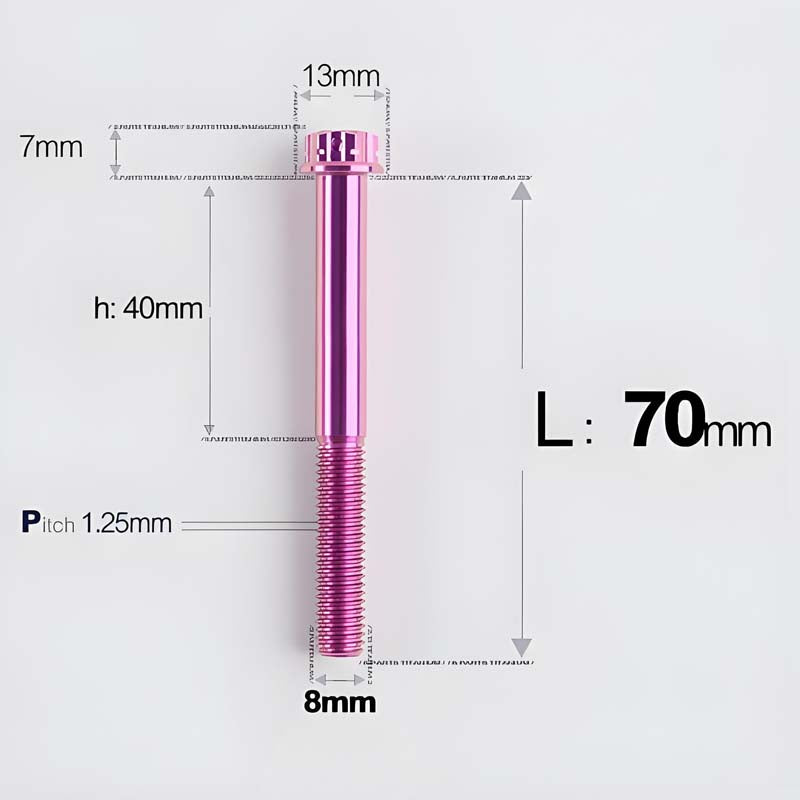 M8x10-120mm T40 Torx Titanium Bolts for Motorcycle