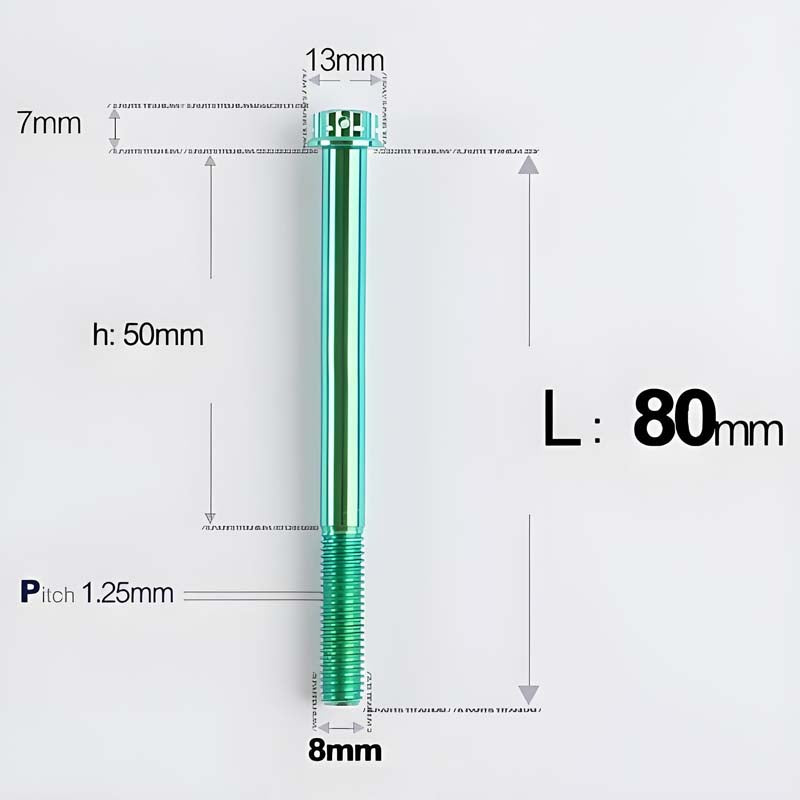 M8x10-120mm T40 Torx Titanium Bolts for Motorcycle