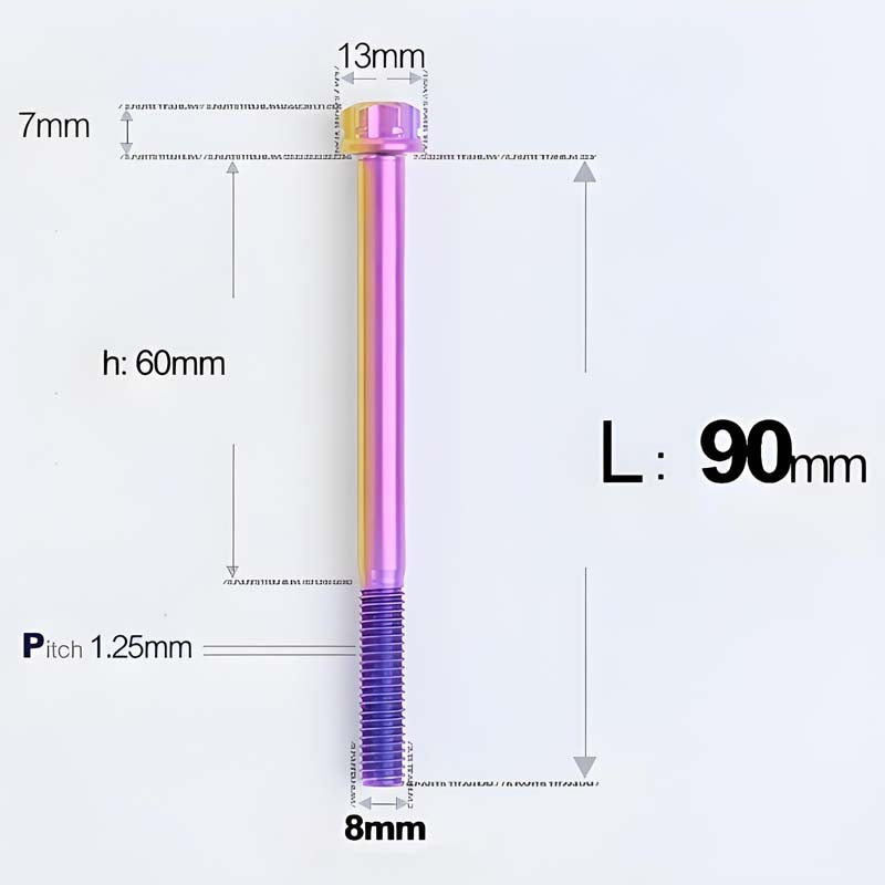 M8x10-120mm T40 Torx Titanium Bolts for Motorcycle