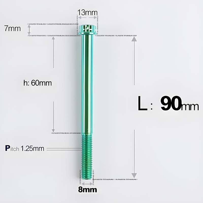 M8x10-120mm T40 Torx Titanium Bolts for Motorcycle