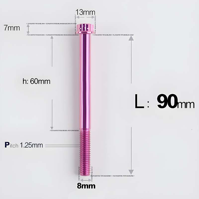 M8x10-120mm T40 Torx Titanium Bolts for Motorcycle