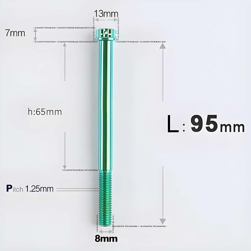 M8x10-120mm T40 Torx Titanium Bolts for Motorcycle