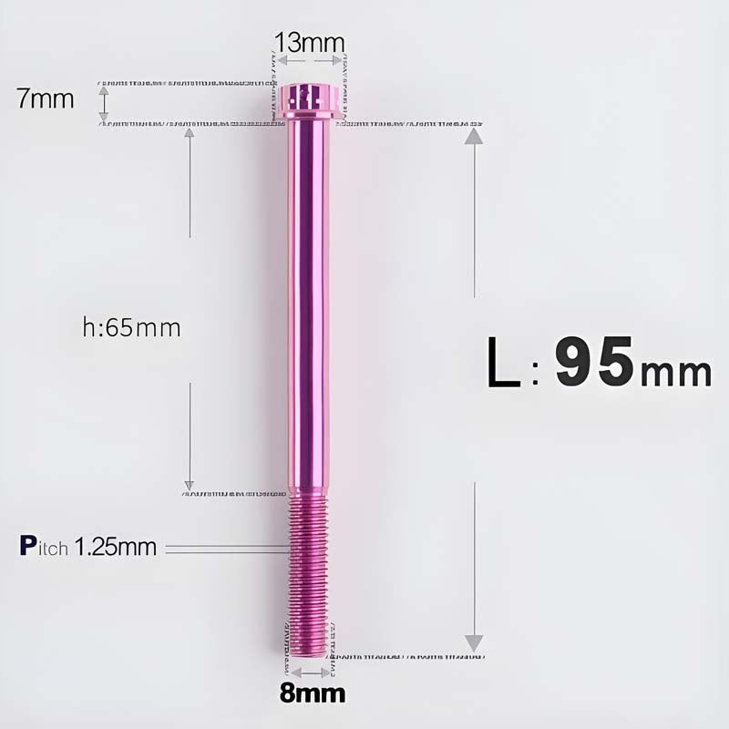 M8x10-120mm T40 Torx Titanium Bolts for Motorcycle