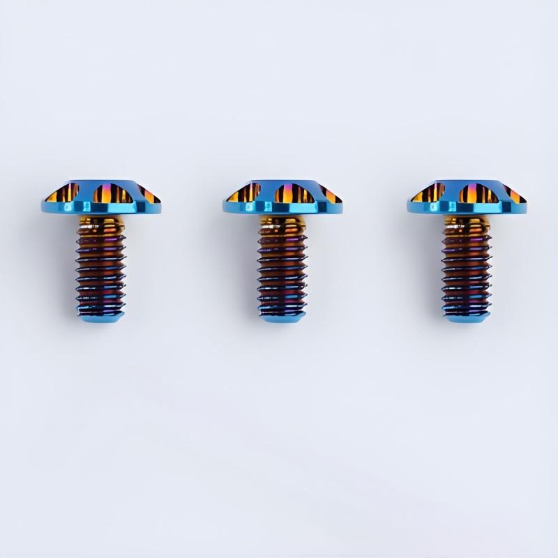 Motorcycle Helmet Spoiler Titanium Bolt Set (3pcs) – Anti-Slip & Anti-Stripping