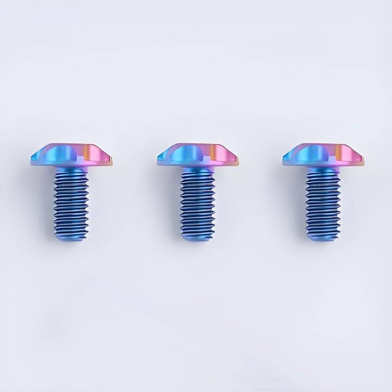 Motorcycle Helmet Spoiler Titanium Bolt Set (3pcs) – Anti-Slip & Anti-Stripping