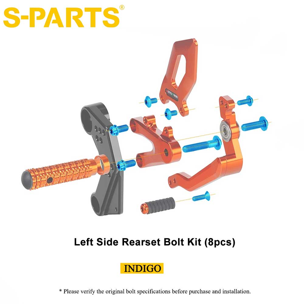 Grade 5 Titanium Rearset Bolt Kit for KTM Duke 790 Moto Tron Footpeg System