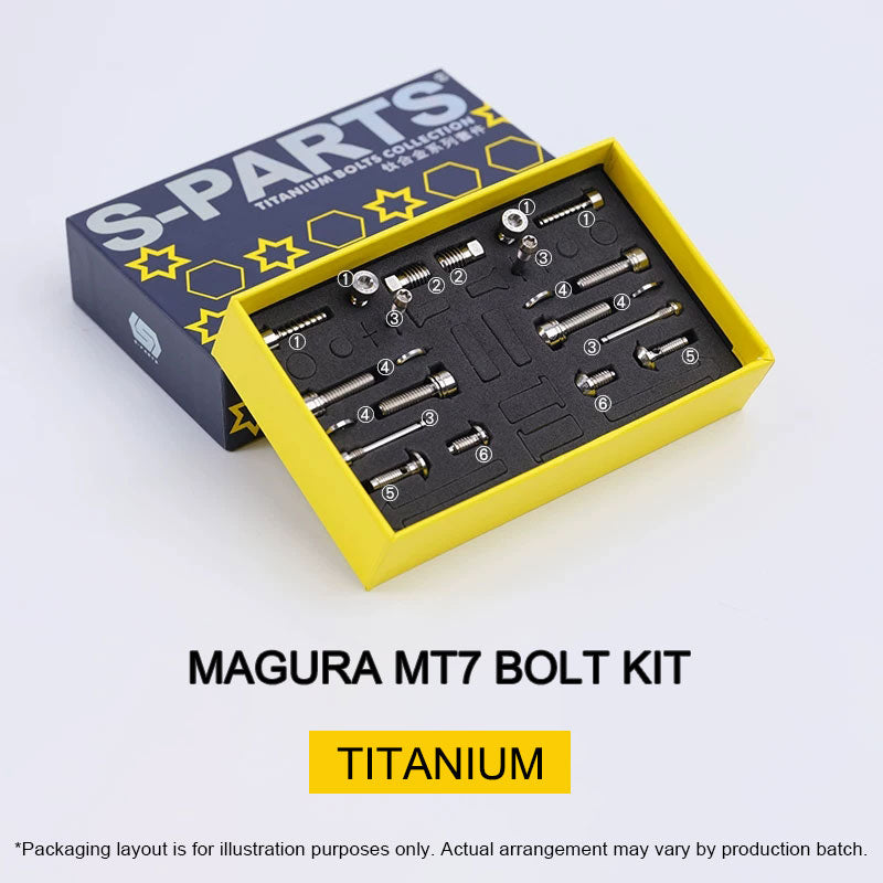 Grade 5 Titanium Brake Bolt Kit for Magura MT7 Hydraulic Disc Brakes 22pcs