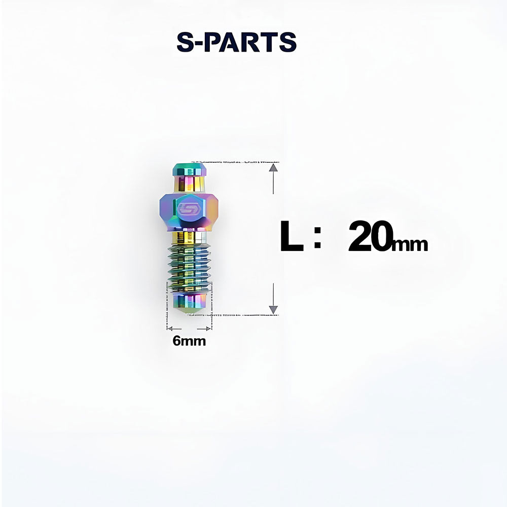 Titanium Hydraulic Bleed Bolt M6 x 20mm for Shimano MTB & Road – XT M8100 / SLX M7100 Compatible