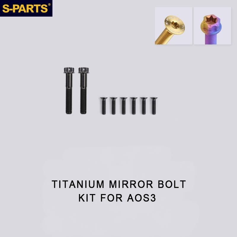 Titanium Mirror Bolt Kit for TANAX AOS4 / AOS3 – Handlebar Mount Screws for Motorcycle Modification