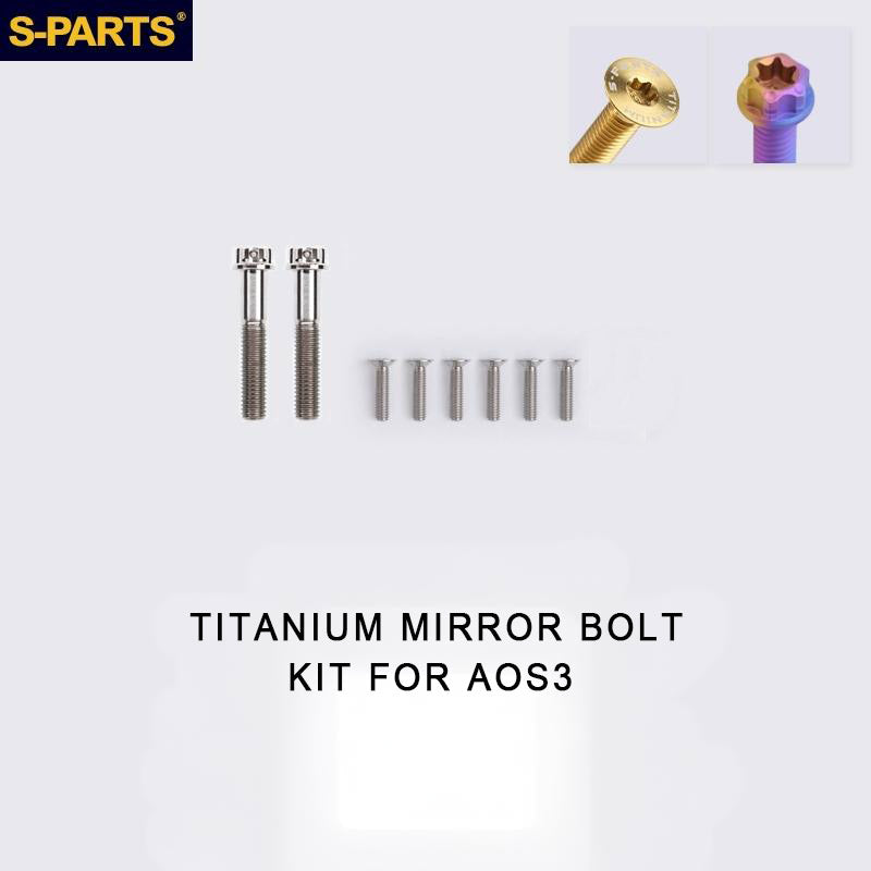 Titanium Mirror Bolt Kit for TANAX AOS4 / AOS3 – Handlebar Mount Screws for Motorcycle Modification